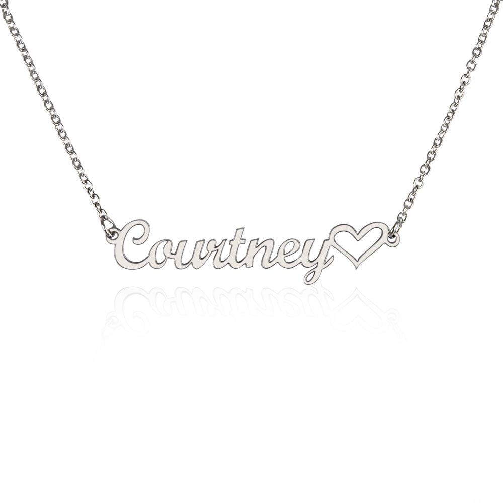 Personalised Name Necklace With Heart