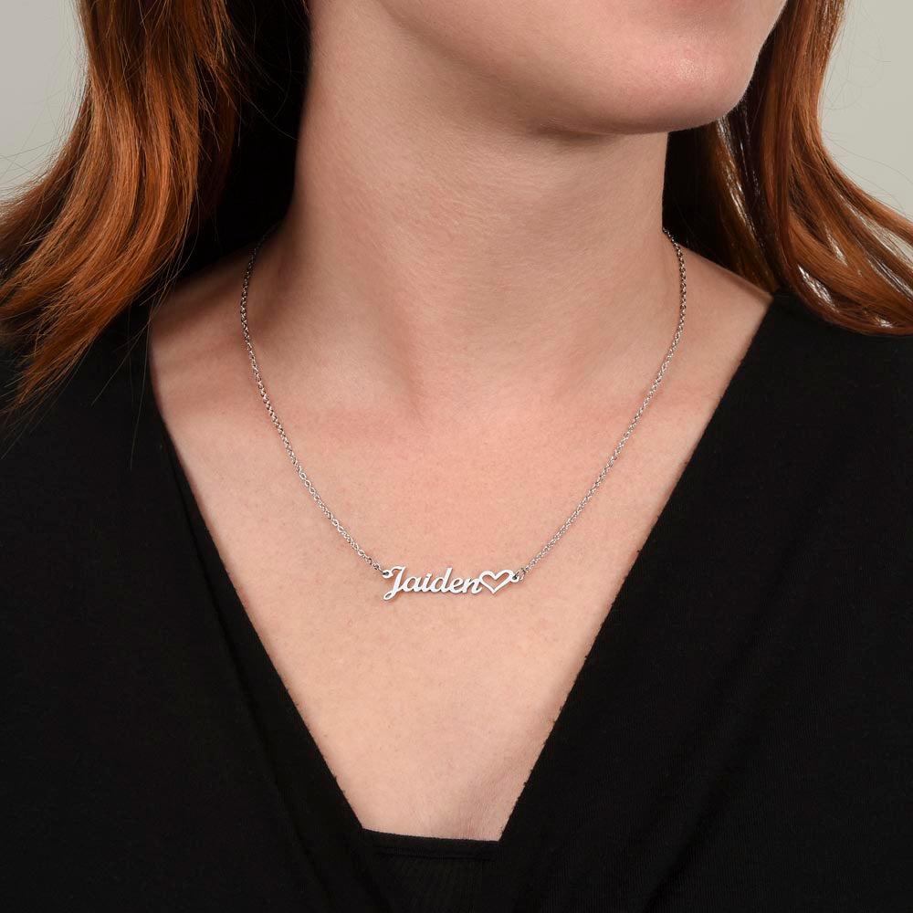 Personalised Name Necklace With Heart