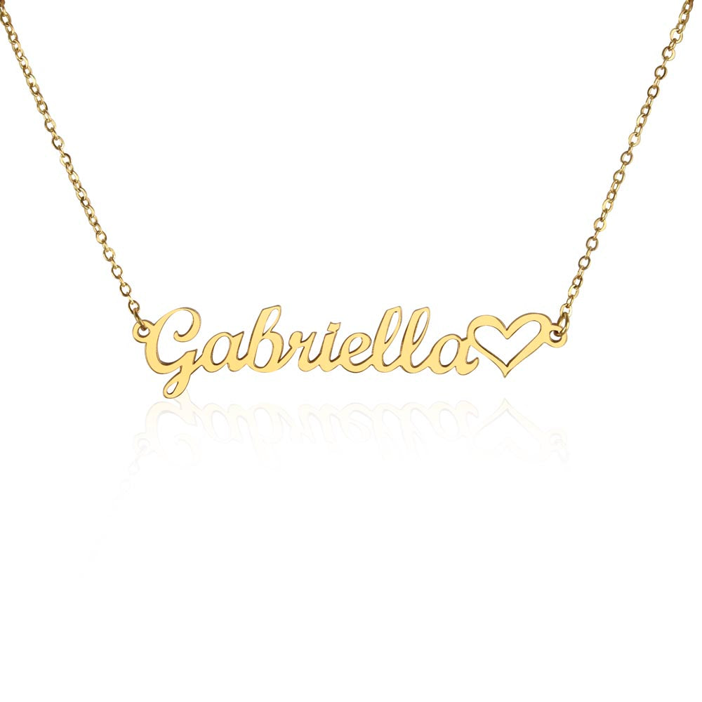 Personalised Name Necklace With Heart