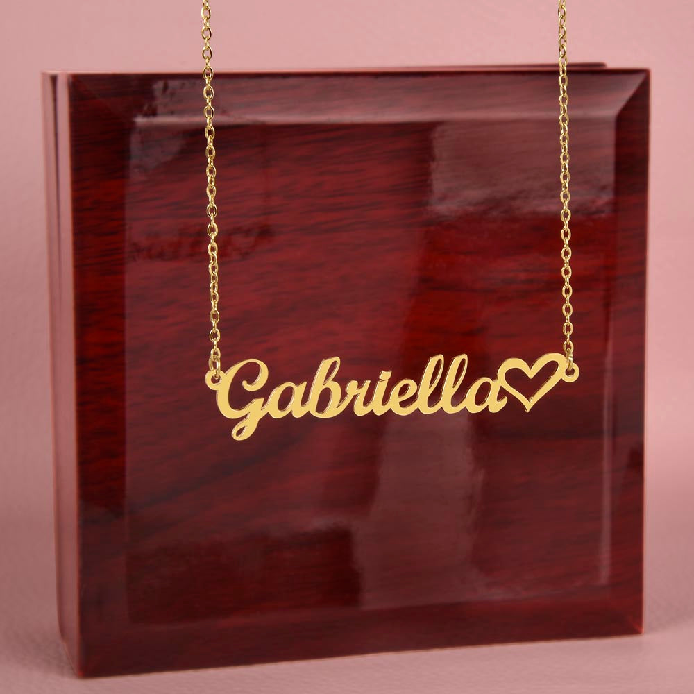 Personalised Name Necklace With Heart