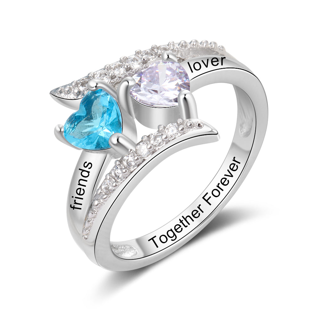 Engraved Birthstone Ring