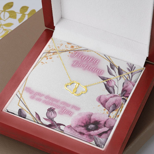 Happy Birthday Everlasting Love Gold Necklace