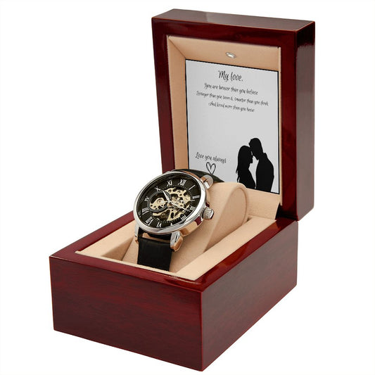 To My Love - Men's Openwork Watch