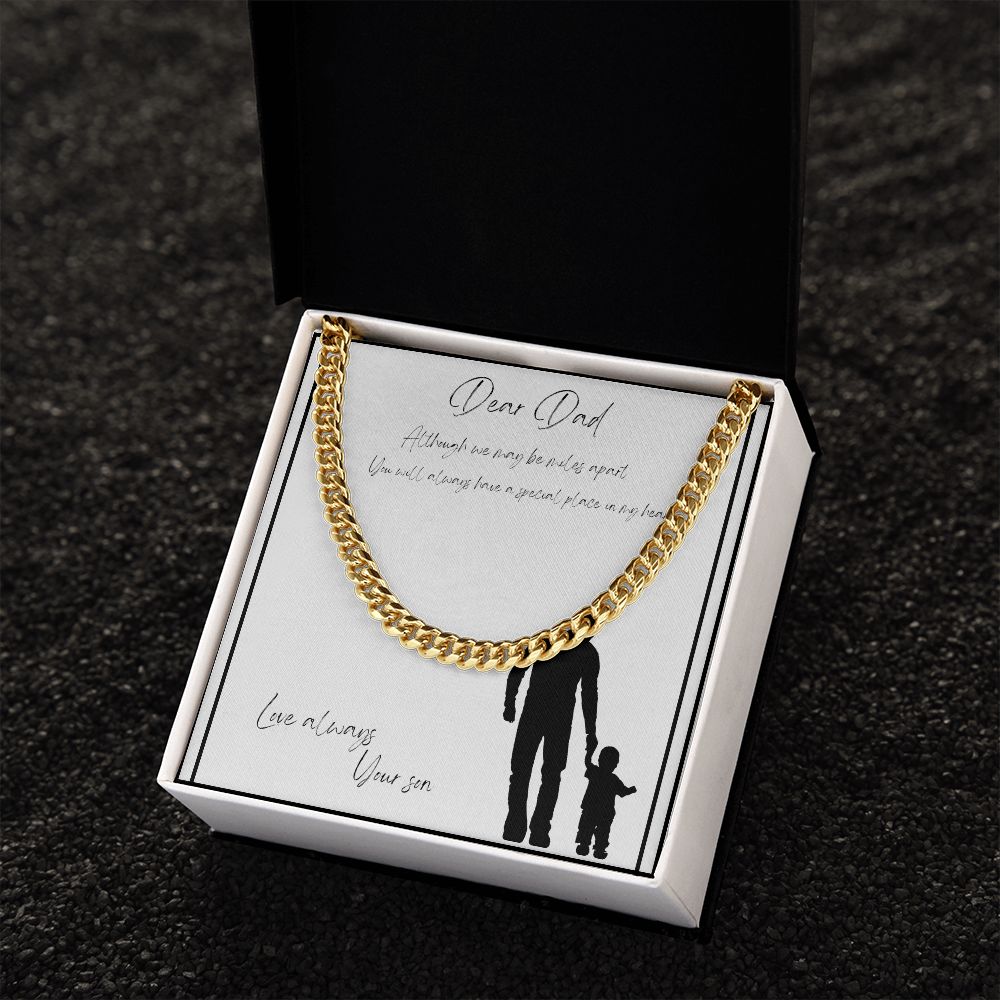 Dear Dad Love Son - Cuban Chain Link