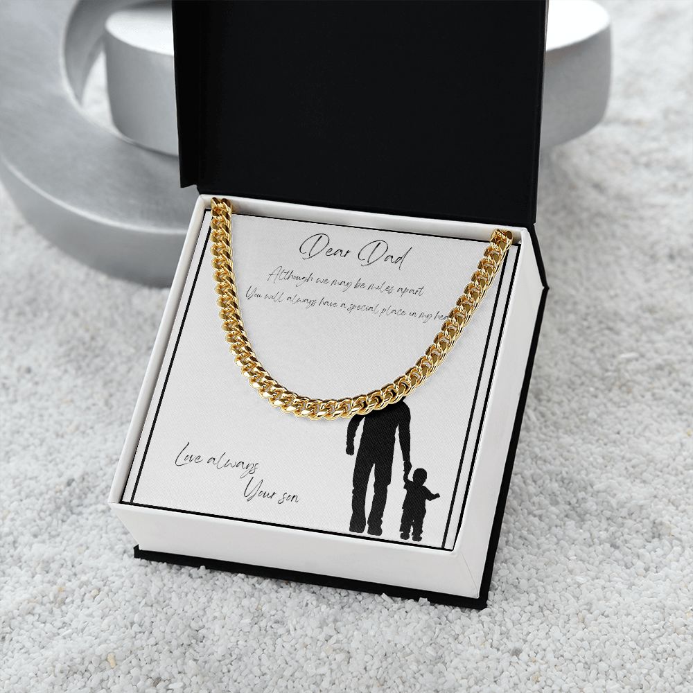 Dear Dad Love Son - Cuban Chain Link