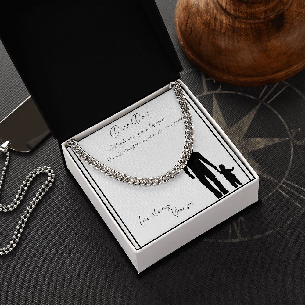 Dear Dad Love Son - Cuban Chain Link