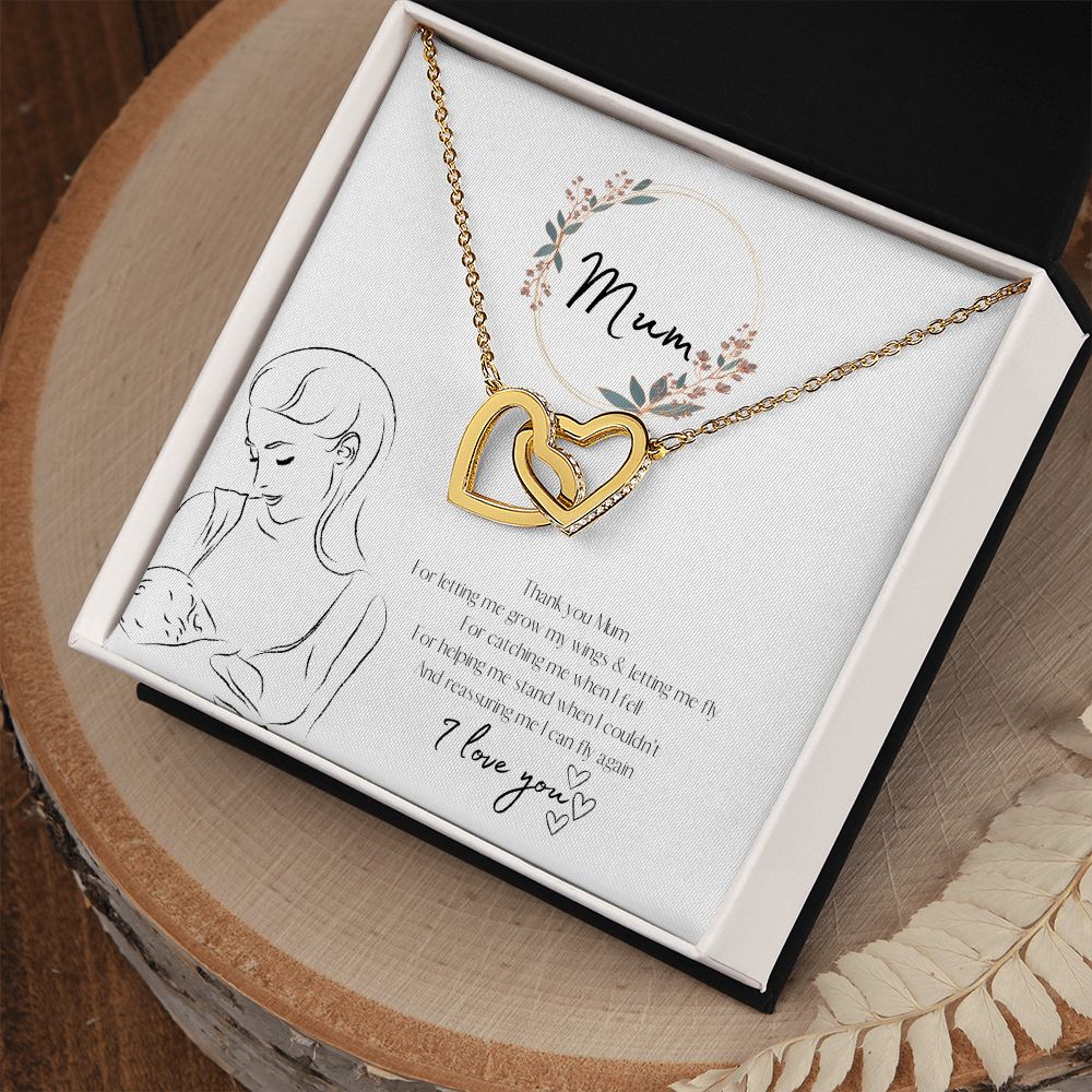 Mum - Interlocking Heart Necklace