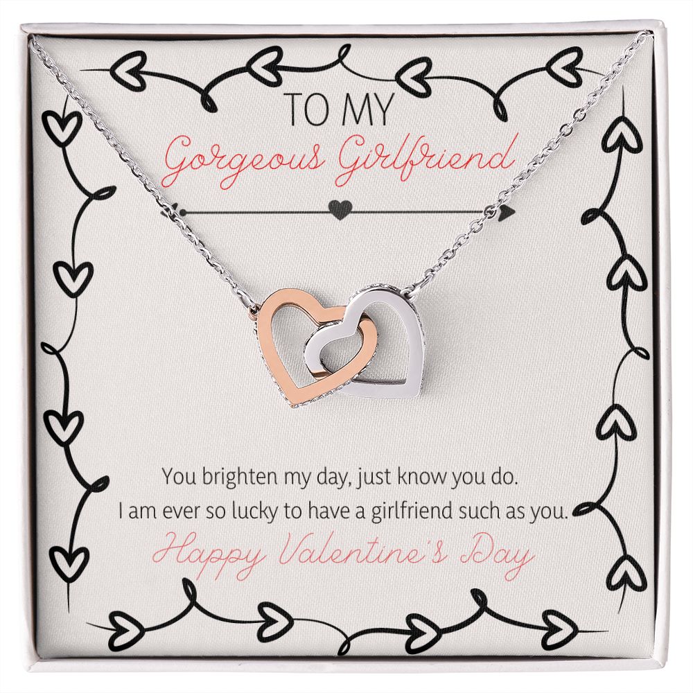 To My Gorgeous Girlfriend - Interlocking Hearts