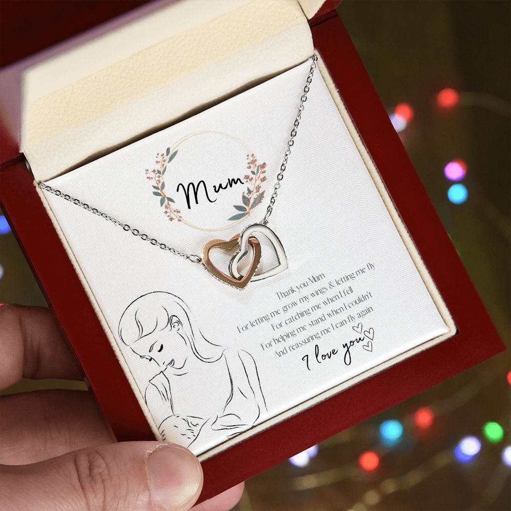 Mum - Interlocking Heart Necklace