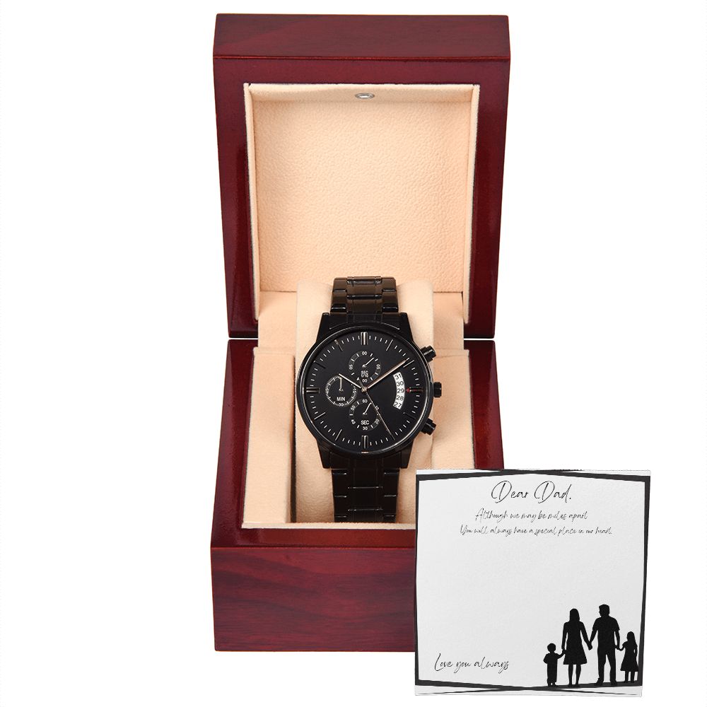 Dear Dad - Men's Black Chronography Watch