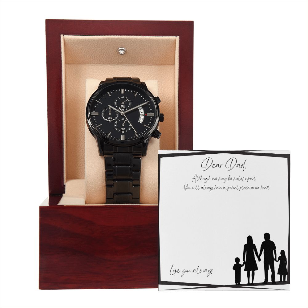 Dear Dad - Men's Black Chronography Watch