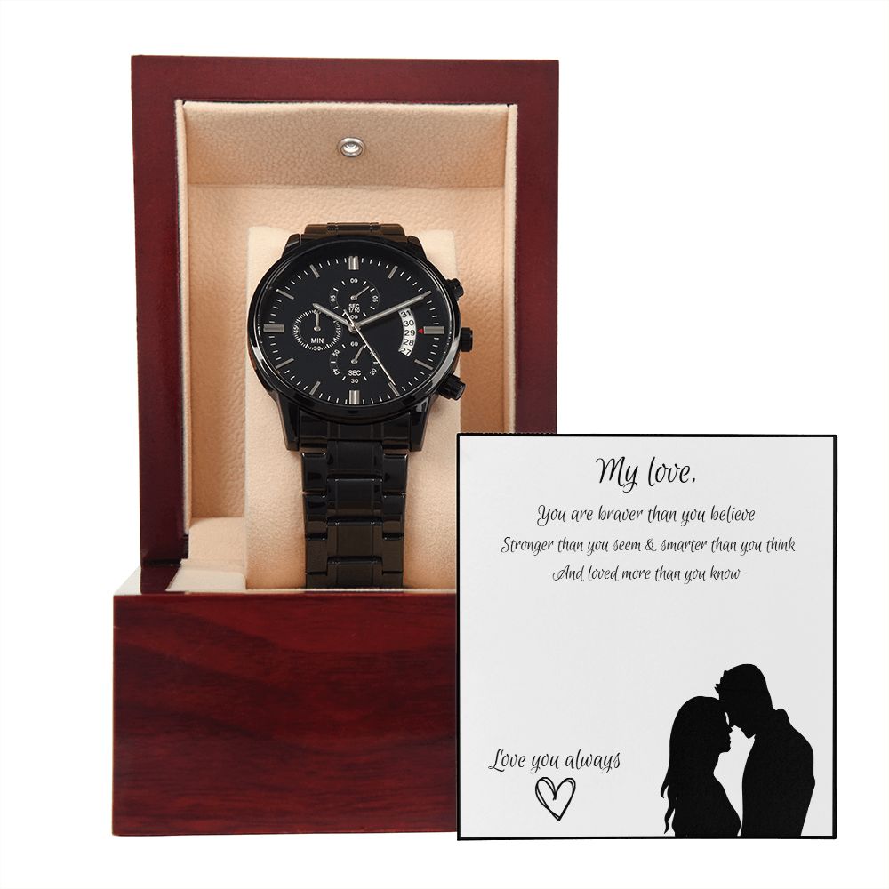 My Love - Men's Black Chronography Watch