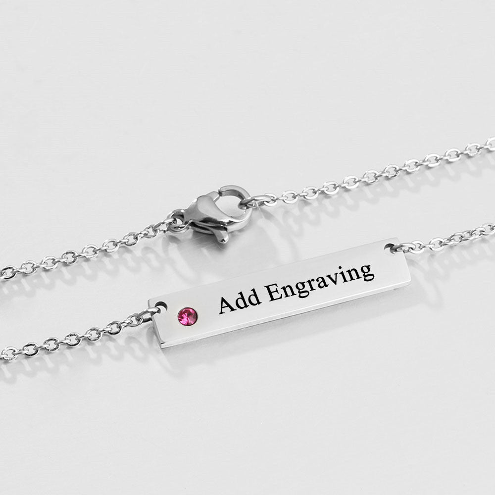 Personalised Name Necklace with Birthstone