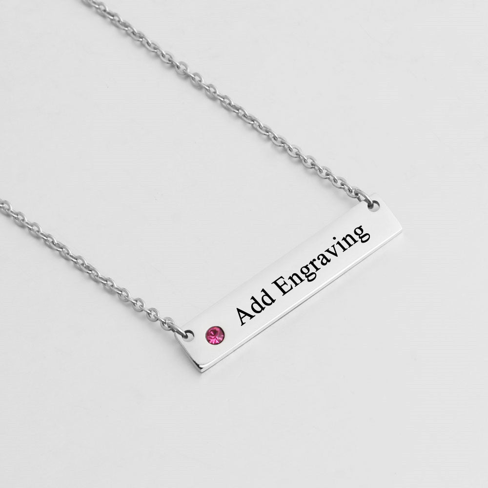 Personalised Name Necklace with Birthstone