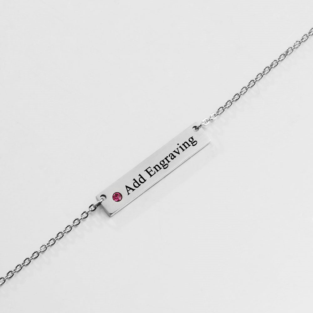 Personalised Name Necklace with Birthstone