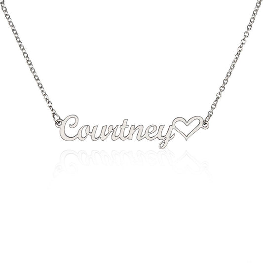 Personalised Name Necklace With Heart