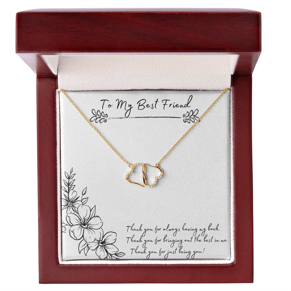 Best Friend Everlasting Love Necklace Gold 2