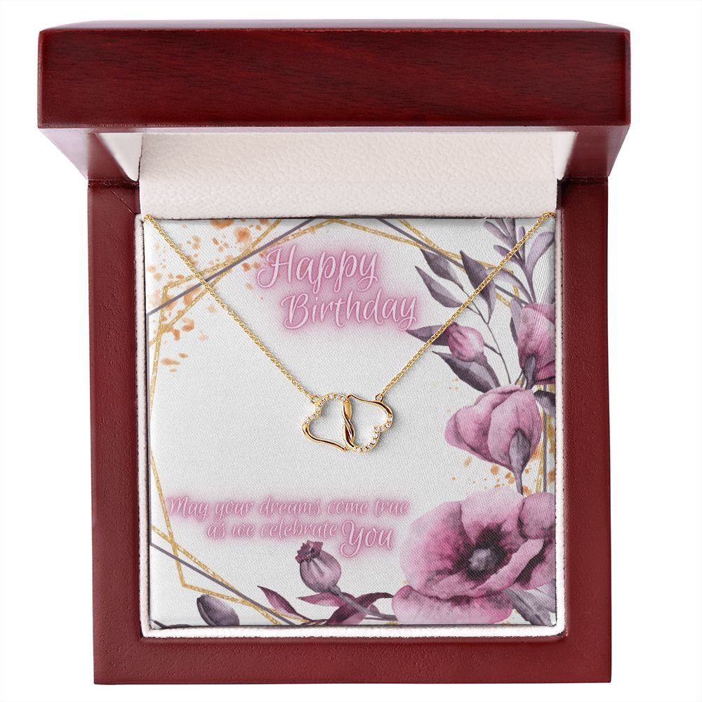 Happy Birthday Everlasting Love Gold Necklace 2