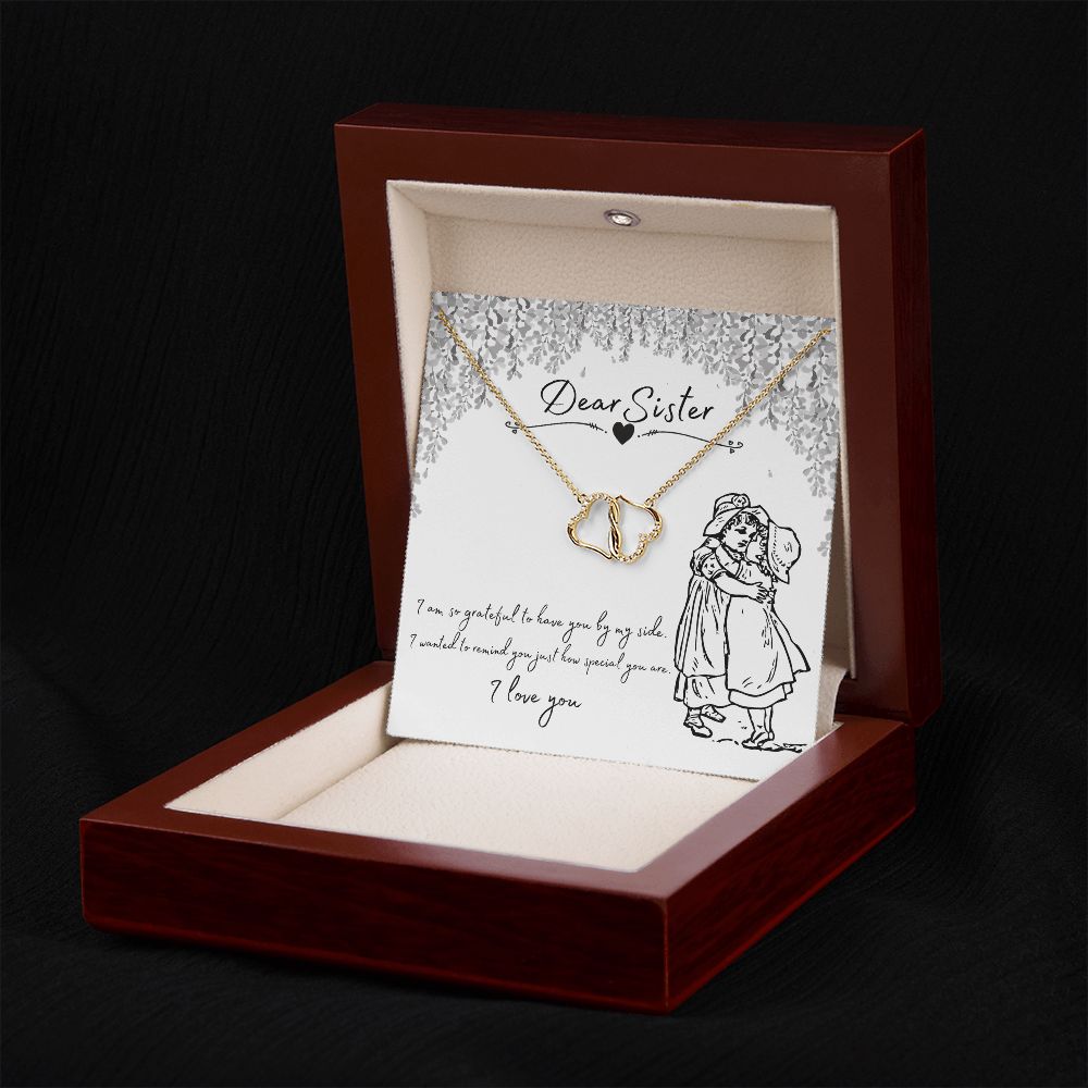 Sister Everlasting Love Necklace Gold