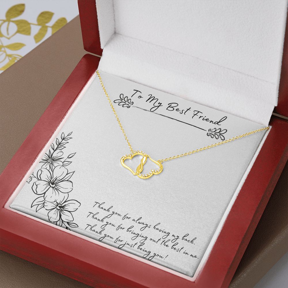 Best Friend Everlasting Love Necklace Gold