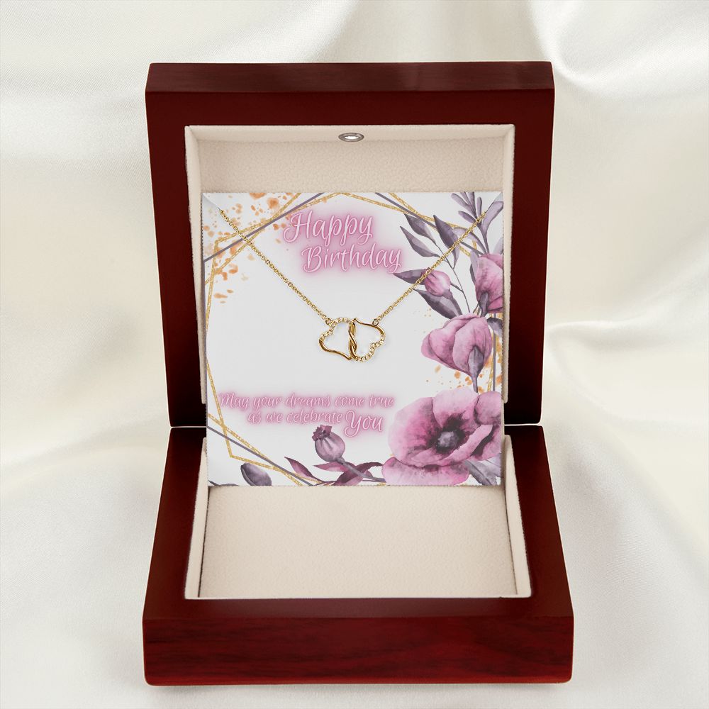 Happy Birthday Everlasting Love Gold Necklace 3
