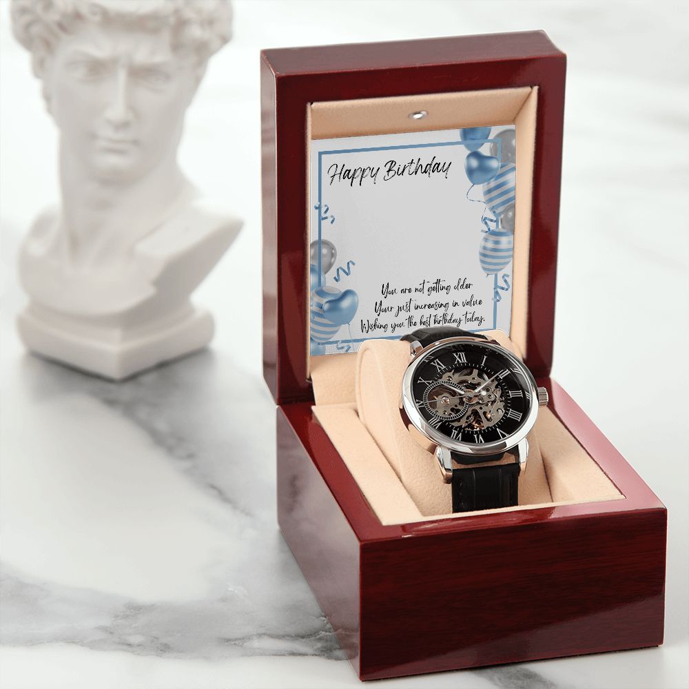 Happy Birthday - Men's Openwork Watch