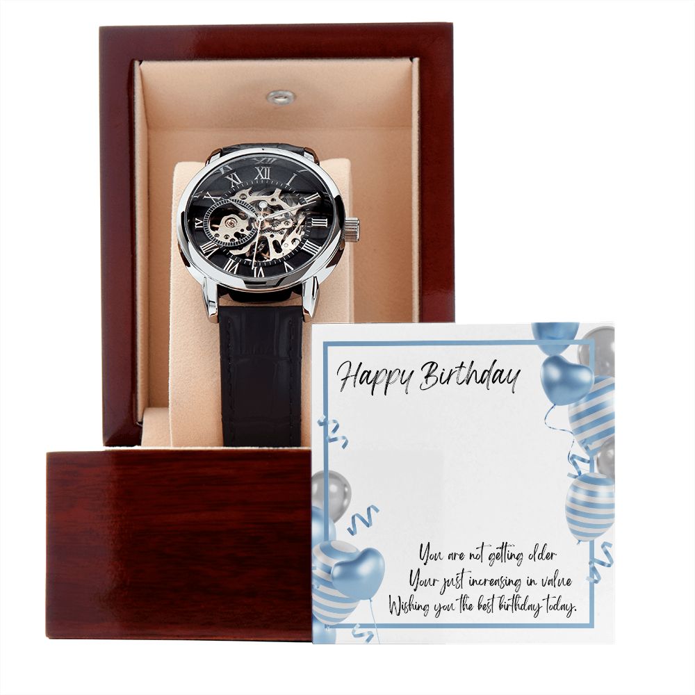 Happy Birthday - Men's Openwork Watch