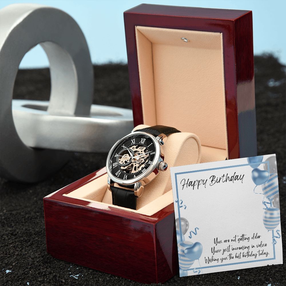 Happy Birthday - Men's Openwork Watch
