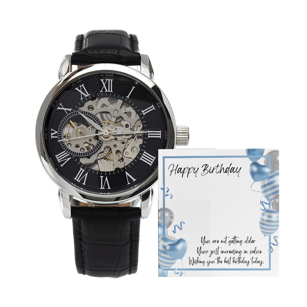 Happy Birthday - Men's Openwork Watch