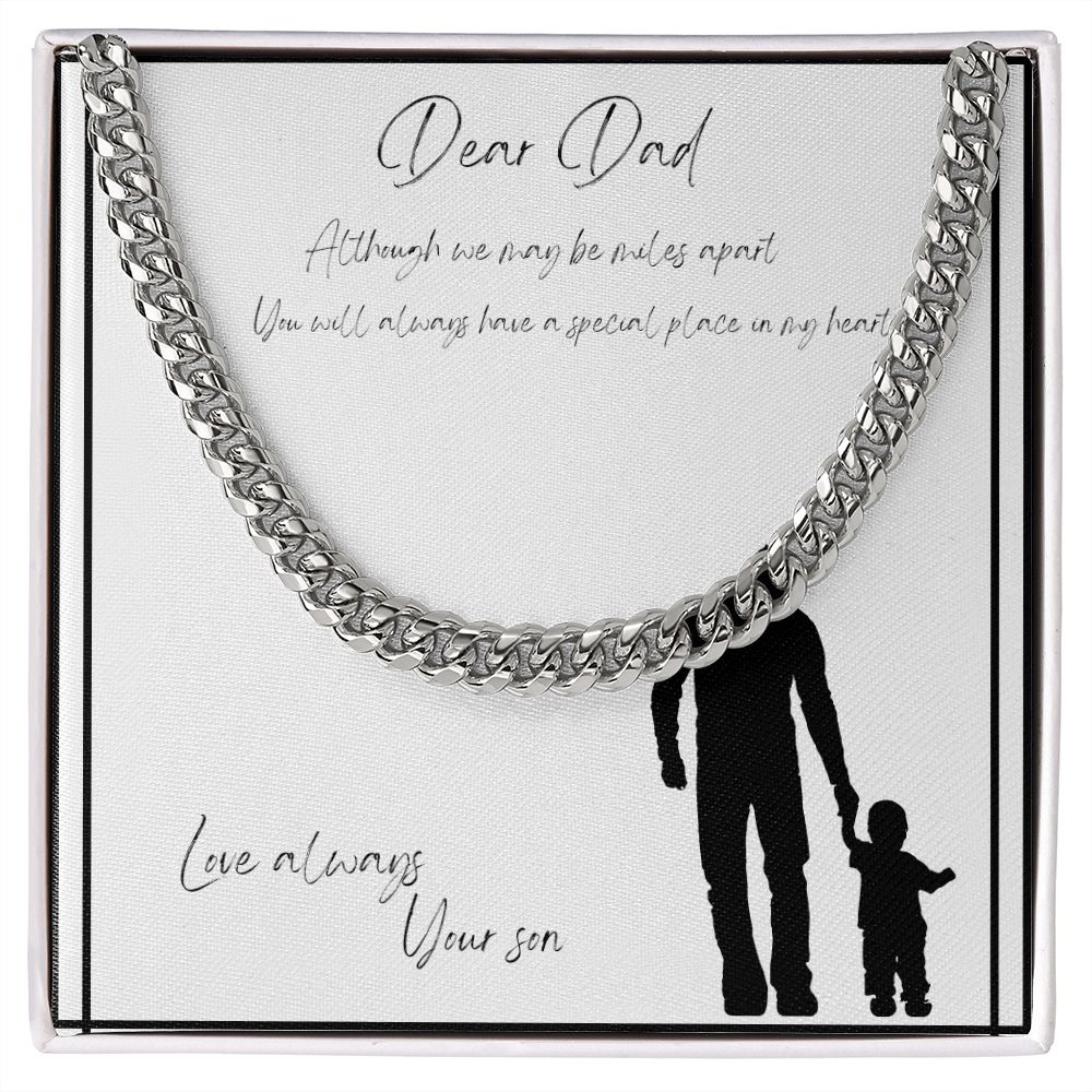 Dear Dad Love Son - Cuban Chain Link