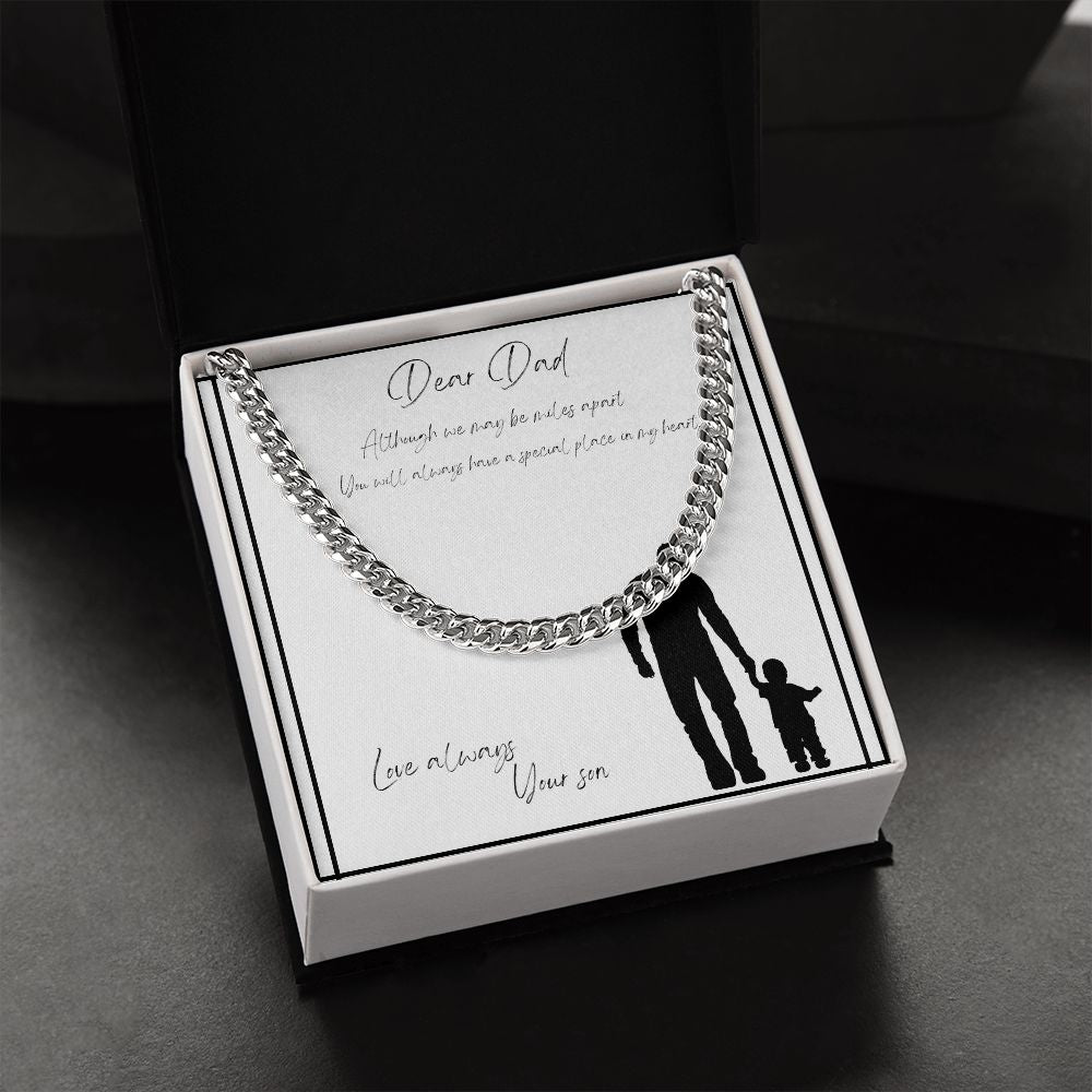 Dear Dad Love Son - Cuban Chain Link