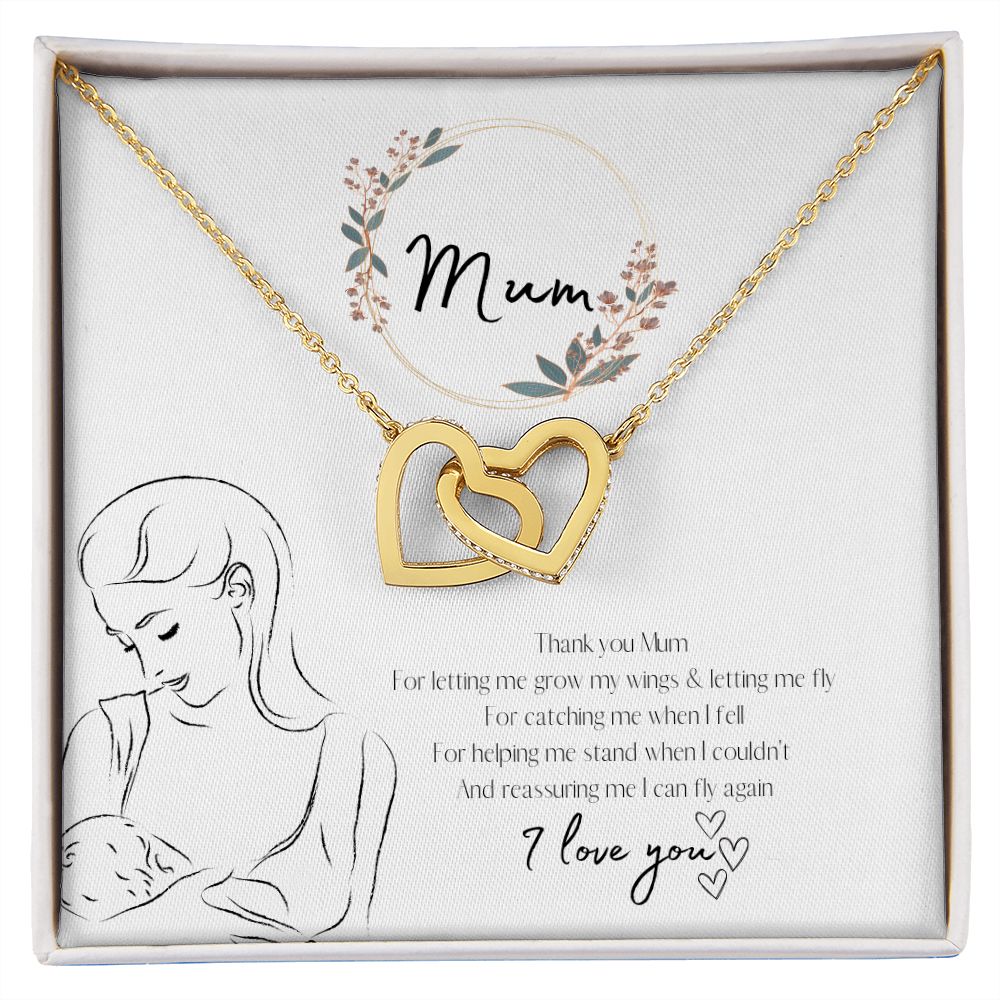 Mum - Interlocking Heart Necklace