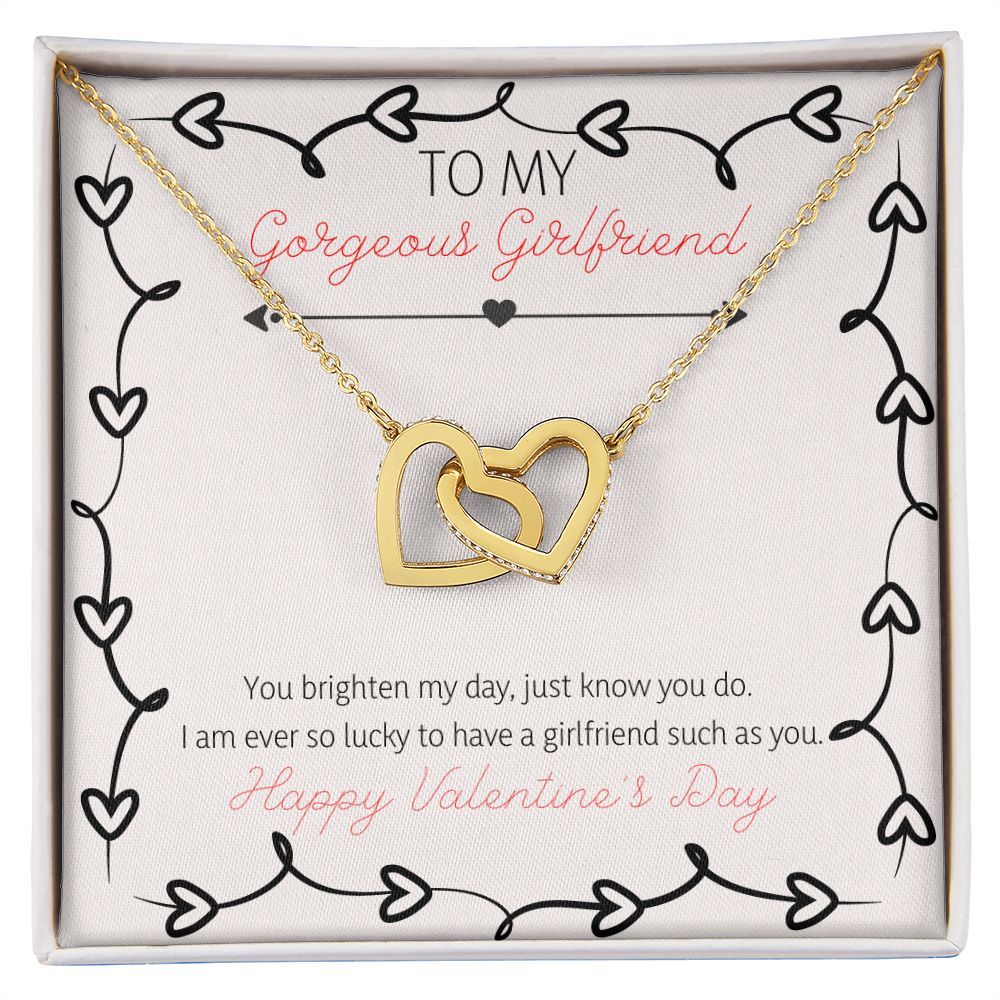 To My Gorgeous Girlfriend - Interlocking Hearts