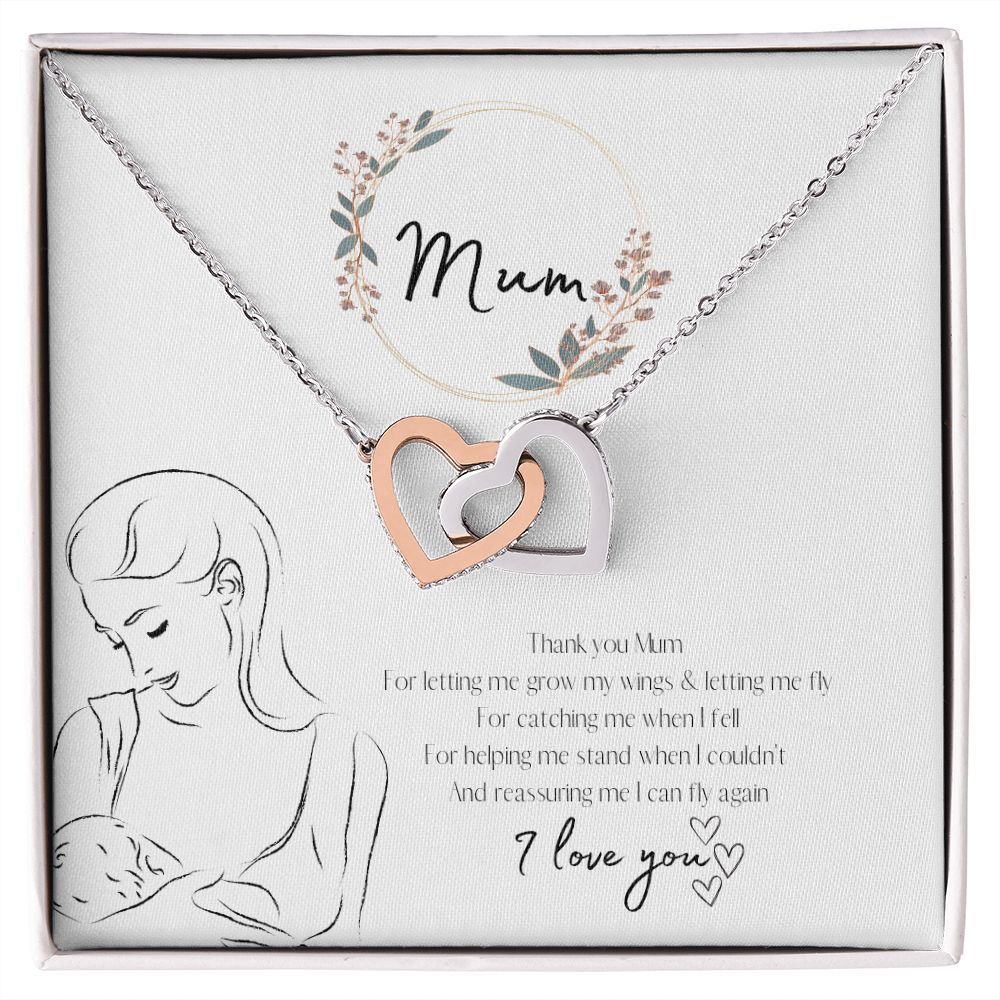 Mum - Interlocking Heart Necklace