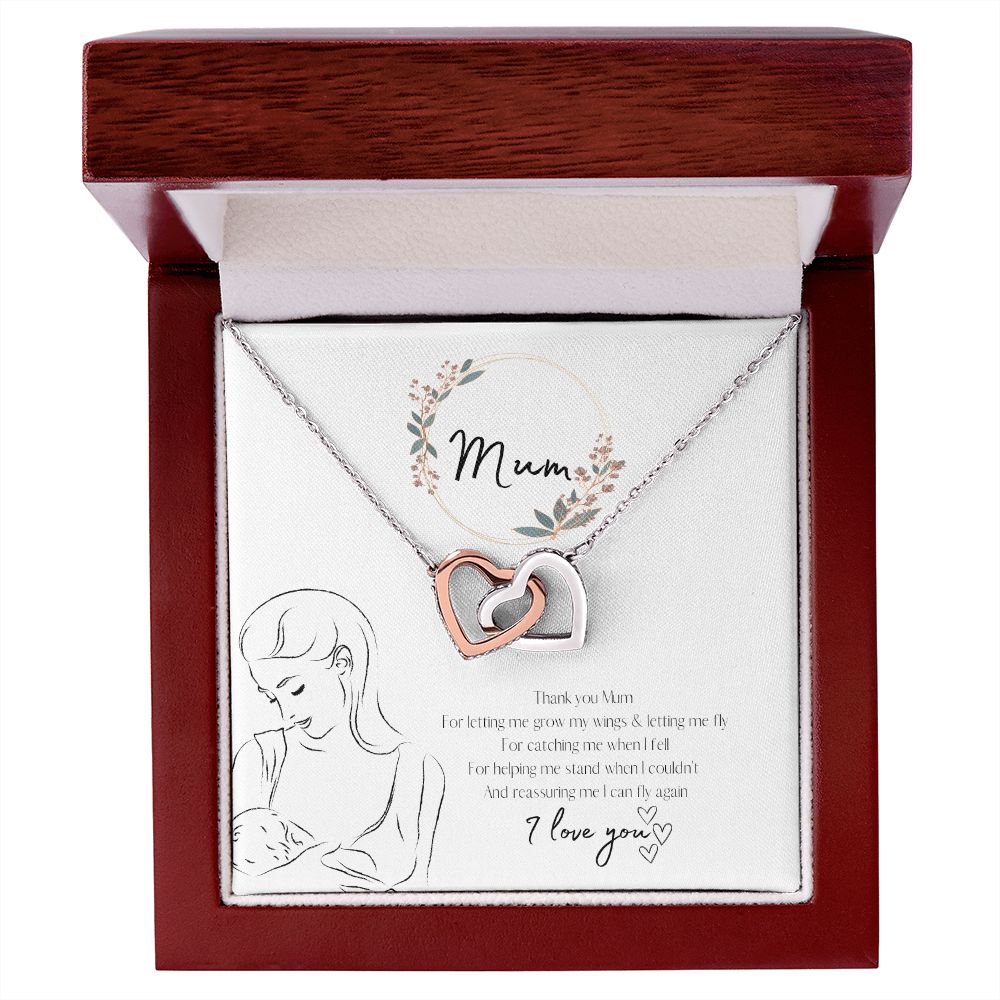 Mum - Interlocking Heart Necklace
