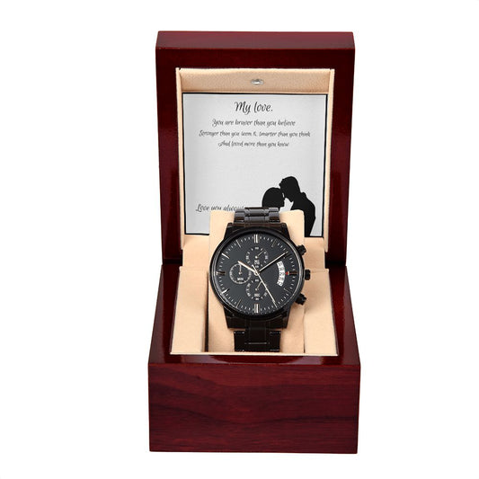 My Love - Men's Black Chronography Watch