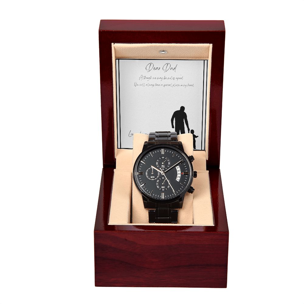 Dear Dad Love Son - Men's Black Chronography Watch