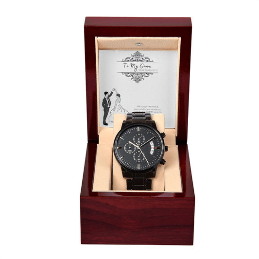 310170971_762889218144423_3112694746054106594_n Men's Black Chronography Watch