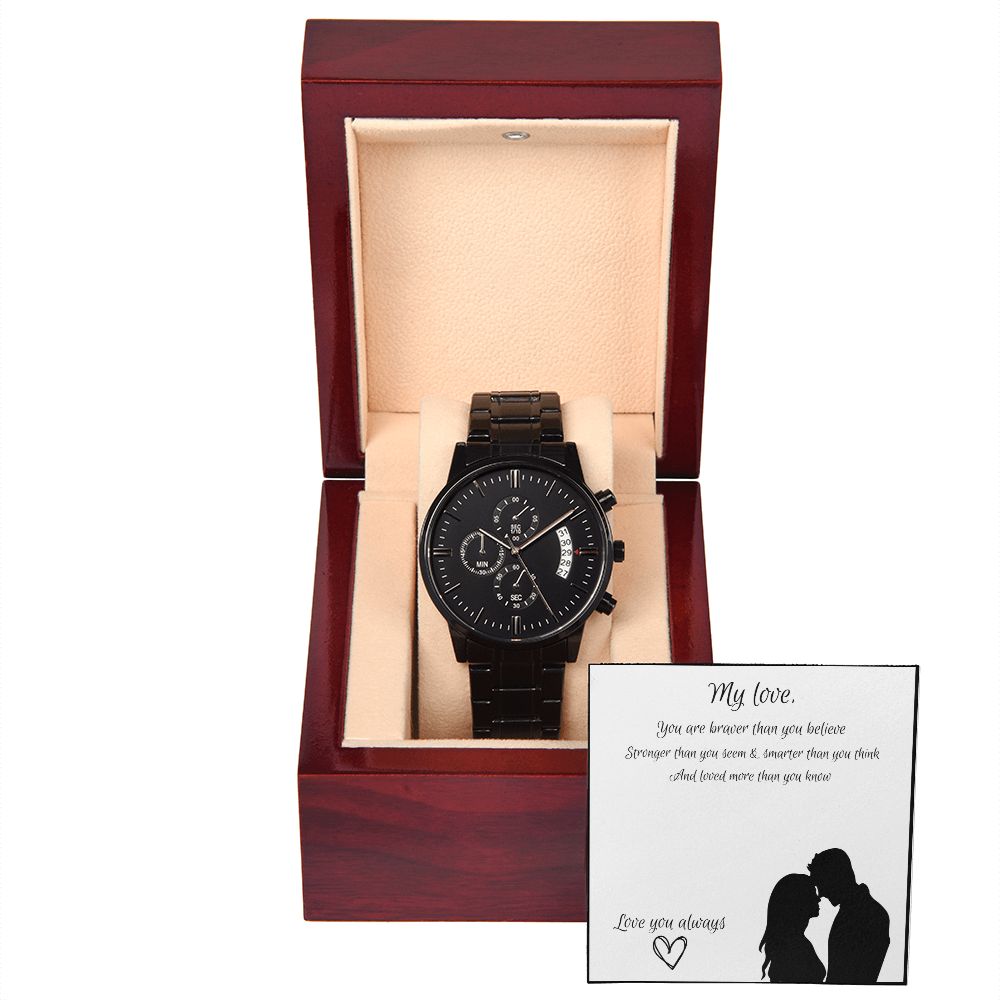 My Love - Men's Black Chronography Watch
